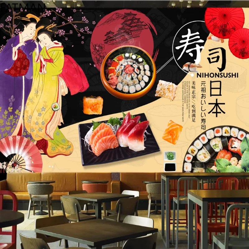 FATMAN Custom Japanese Cuisine Ukiyo-e Background Wall Paper 3D Hand-painted Restaurant Mural Lady Picture Wall Cloth Dropship
FATMAN Custom Japanese Cuisine Ukiyo-e Background Wall Paper 3D Hand-painted Restaurant Mural Lady Picture Wall Cloth Dropship