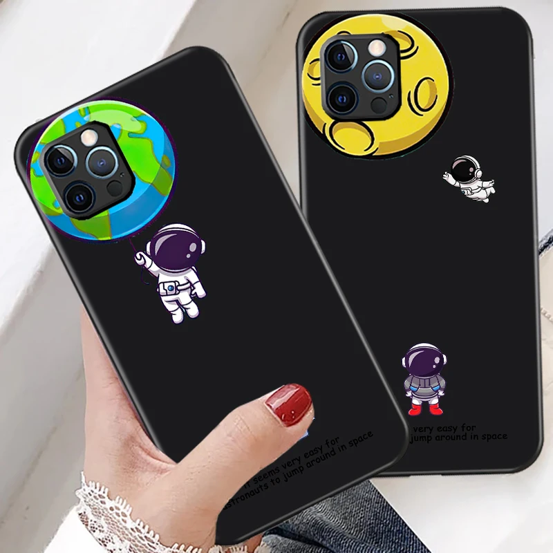 Cartoon Creative Astronaut Phone Case For Funda iPhone 11 12 13 Pro Max 12 Mini X XR XS Max 6 6s 7 8 Plus Etui Liquid Silicon
Cartoon Creative Astronaut Phone Case For Funda iPhone 11 12 13 Pro Max 12 Mini X XR XS Max 6 6s 7 8 Plus Etui Liquid Silicon