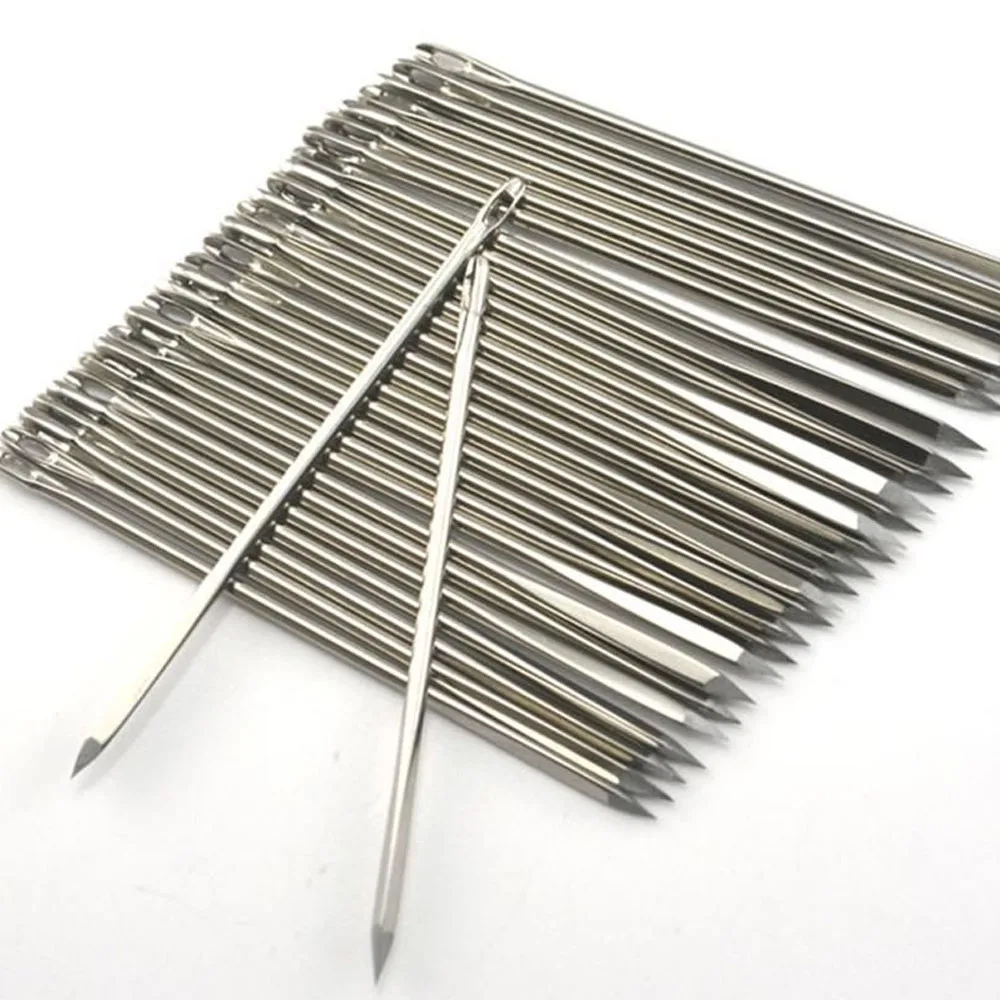 Leather Crafts Triangular Sewing Needle Round Head Blunt Pint Pointed Prism Sharp Embroidery Stitching Gold Tail Big Eye Needles
Leather Crafts Triangular Sewing Needle Round Head Blunt Pint Pointed Prism Sharp Embroidery Stitching Gold Tail Big Eye Needles