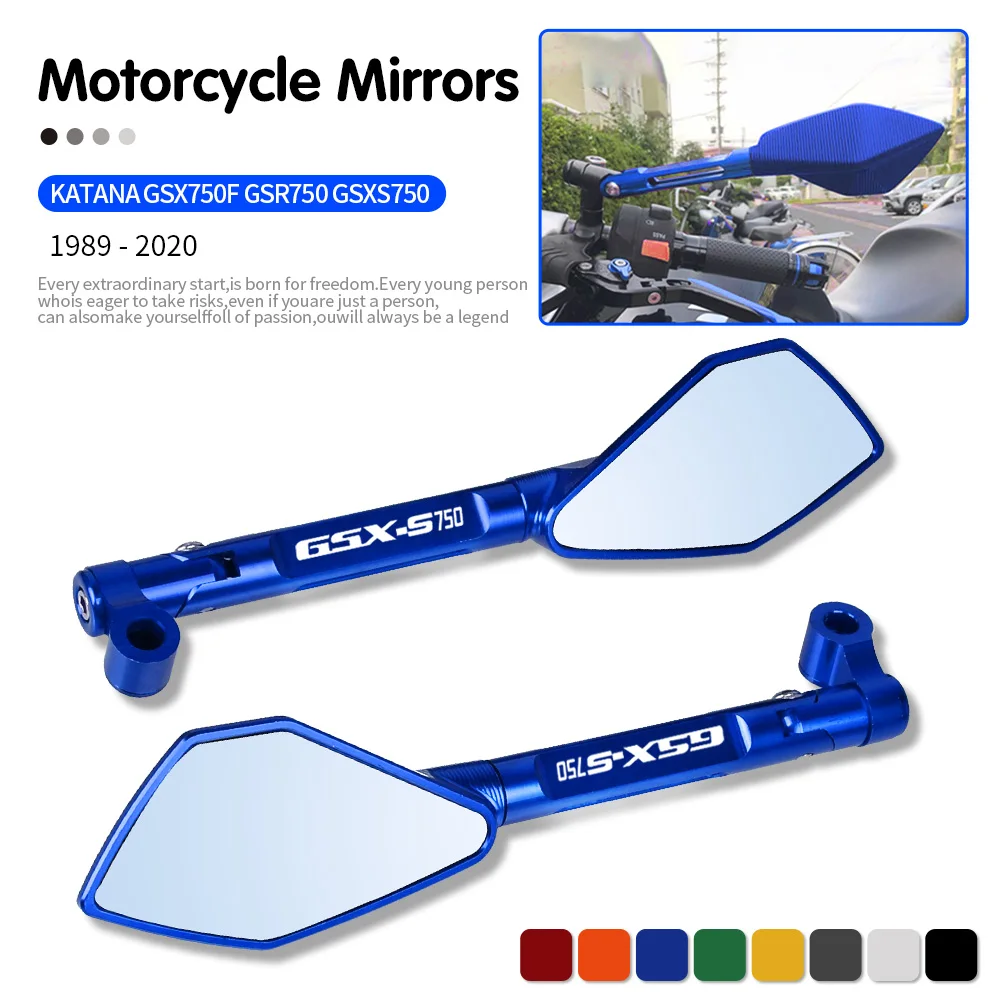 Motorcycle CNC Universal Rearview Mirror Side Mirrors 8mm 10mm For SUZUKI KATANA GSX750F 1989-20007 GSR750 GSXS750 2011-2020
Motorcycle CNC Universal Rearview Mirror Side Mirrors 8mm 10mm For SUZUKI KATANA GSX750F 1989-20007 GSR750 GSXS750 2011-2020