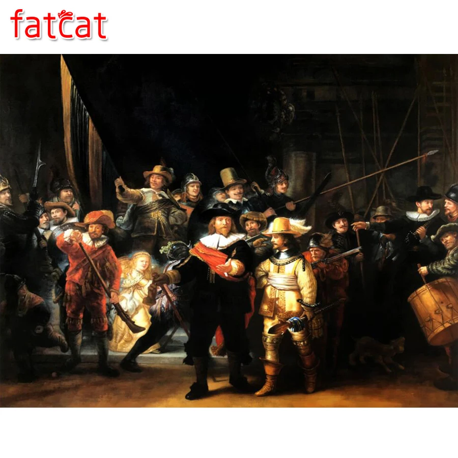 Алмазная вышивка FATCAT, Nachtwacht, алмазная живопись, знаменитая мозаика, искусство стразы, ручная работа, картина, домашний декор AE3631
Алмазная вышивка FATCAT, Nachtwacht, алмазная живопись, знаменитая мозаика, искусство стразы, ручная работа, картина, домашний декор AE3631