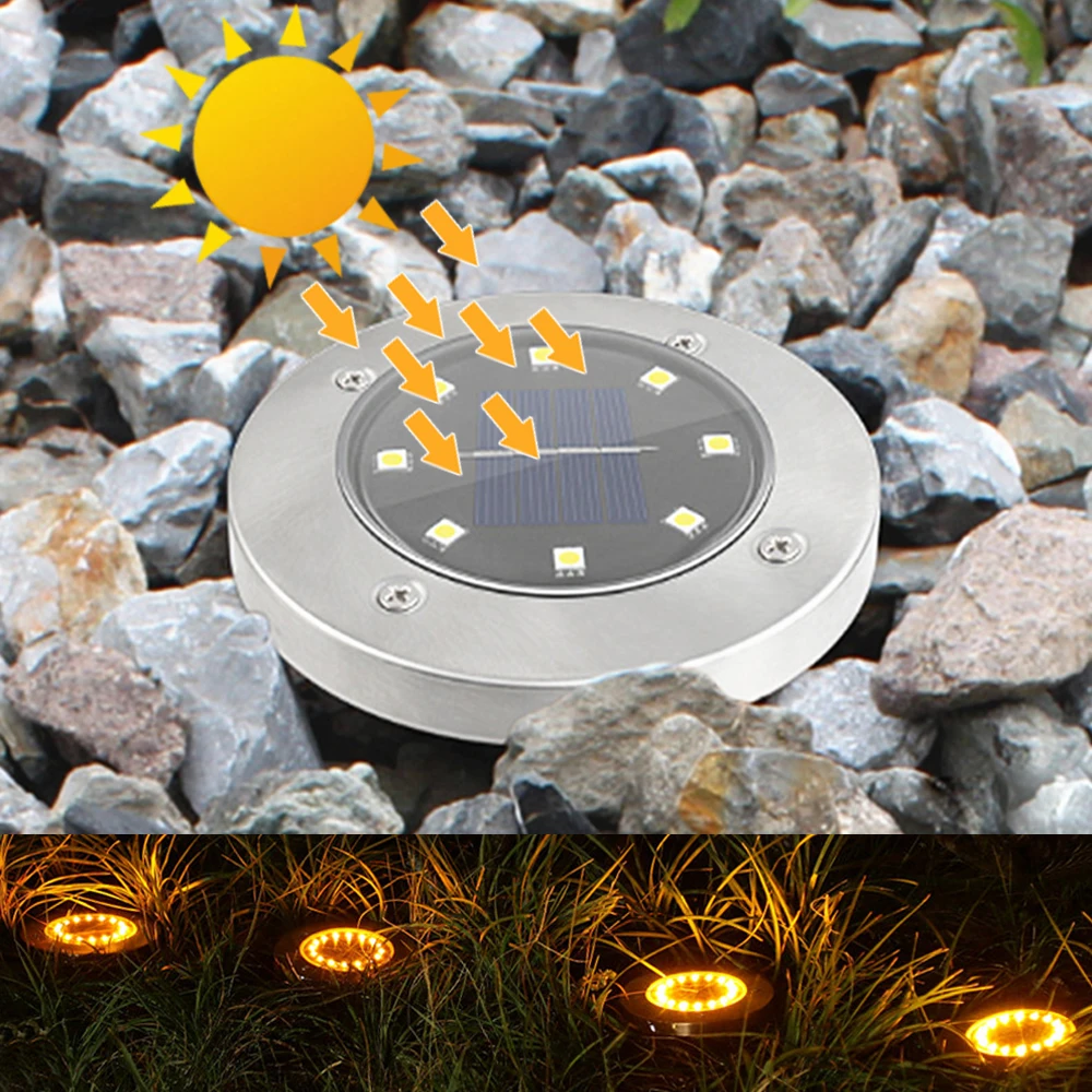 8/16 LED DC 12V Solar Lawn Yard Led Lights Buried Garden Light Waterproof Outdoor PathWay Floor Under Ground Spot Lamp Highlight
8/16 LED DC 12V Solar Lawn Yard Led Lights Buried Garden Light Waterproof Outdoor PathWay Floor Under Ground Spot Lamp Highlight