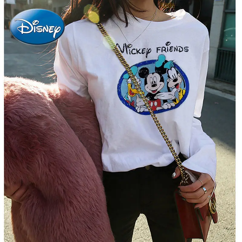 Disney Mickey pure cotton super fire spring new cartoon Korean version of long-sleeved white T-shirt women loose bottoming top
Disney Mickey pure cotton super fire spring new cartoon Korean version of long-sleeved white T-shirt women loose bottoming top