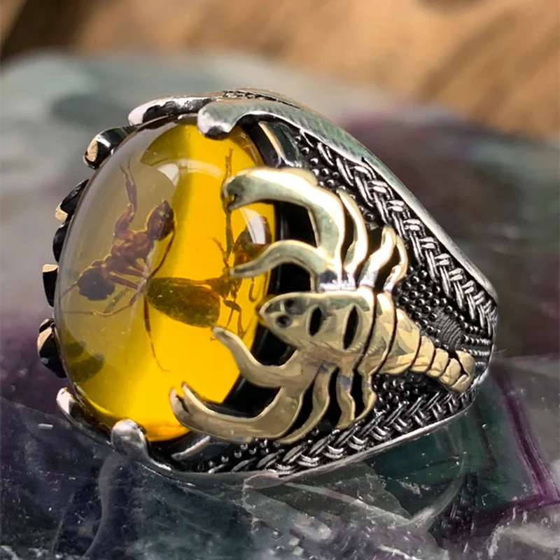 Vintage Big Oval Natural Agate Stone Ring for Men Retro Inlaid Yellow Zircon Ant Ring for Women Wedding Band Turkish Jewelry
Vintage Big Oval Natural Agate Stone Ring for Men Retro Inlaid Yellow Zircon Ant Ring for Women Wedding Band Turkish Jewelry