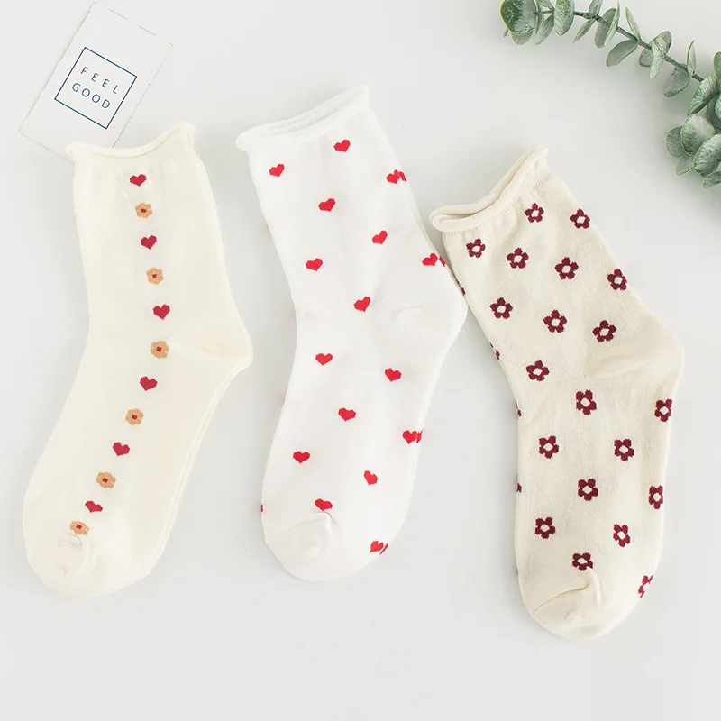 Medium Tube Sock Cotton Socks Women's Floret Kawaii Korea Woman Clothes Love Harajuku Curling Fashion Sweet Leisure Underwear
Medium Tube Sock Cotton Socks Women's Floret Kawaii Korea Woman Clothes Love Harajuku Curling Fashion Sweet Leisure Underwear