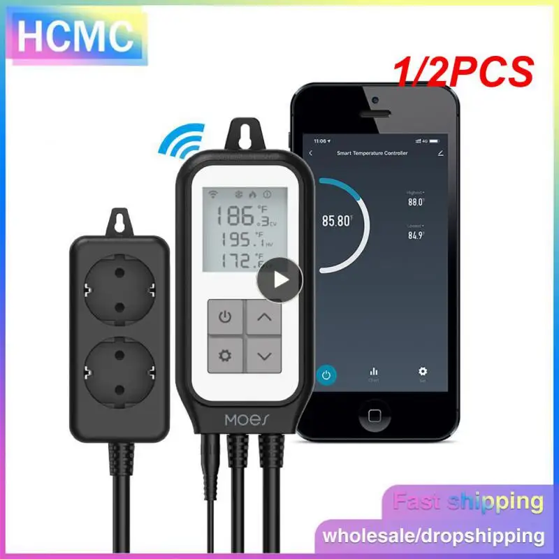 1/2PCS Tuya WIFI Temperature Sensor Controller Thermostat Dual Heat Cooling Relay Socket Thermometer Smart Life Pool Brewery
1/2PCS Tuya WIFI Temperature Sensor Controller Thermostat Dual Heat Cooling Relay Socket Thermometer Smart Life Pool Brewery