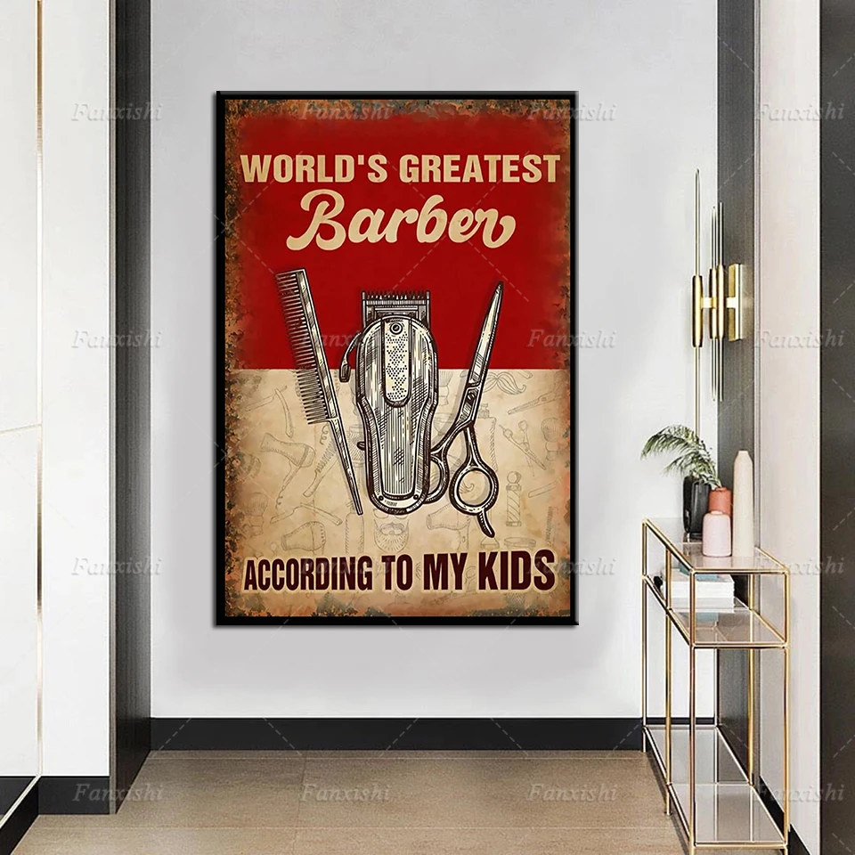 Home Decor Poster Wall Art Hd Prints Pictures World'S Greatest Barber According To My Kids Canvas Painting Modular No Framework
Home Decor Poster Wall Art Hd Prints Pictures World'S Greatest Barber According To My Kids Canvas Painting Modular No Framework