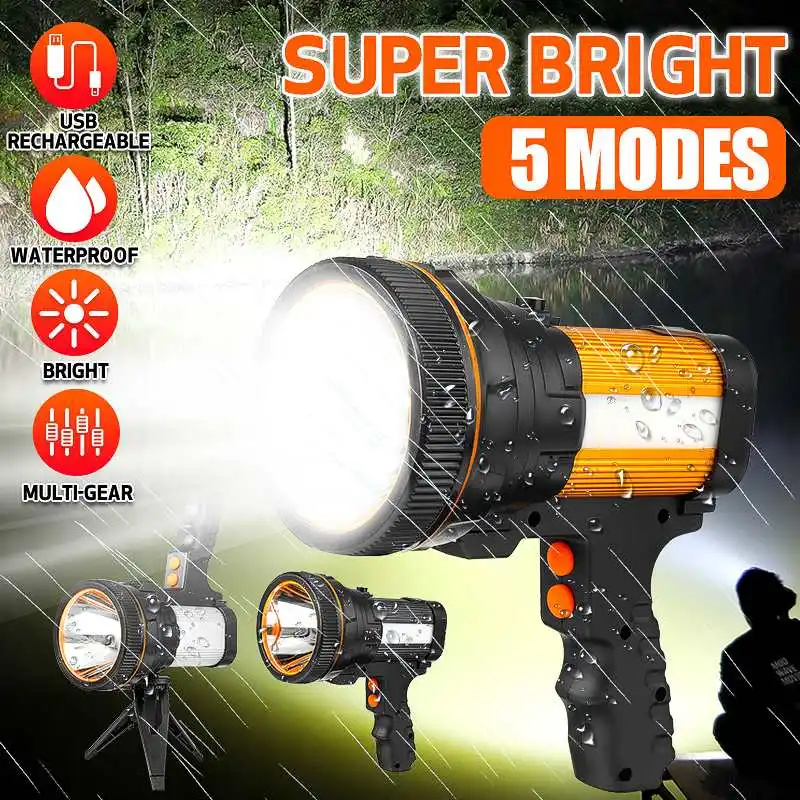 Powerful LED Flashlight Portable LED 5 Modes Torch USB Rechargeable Searchlight Waterproof Spotlight for Fishing Light Lantern
Powerful LED Flashlight Portable LED 5 Modes Torch USB Rechargeable Searchlight Waterproof Spotlight for Fishing Light Lantern