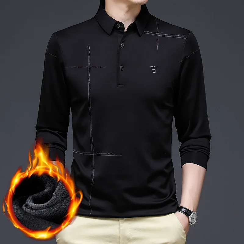 2022 New Fashion Fleece Polo Shirt for Men Long Sleeve Casual Autumn and Winter Clothing Streetwear Korean Style Polo Shirt
2022 New Fashion Fleece Polo Shirt for Men Long Sleeve Casual Autumn and Winter Clothing Streetwear Korean Style Polo Shirt