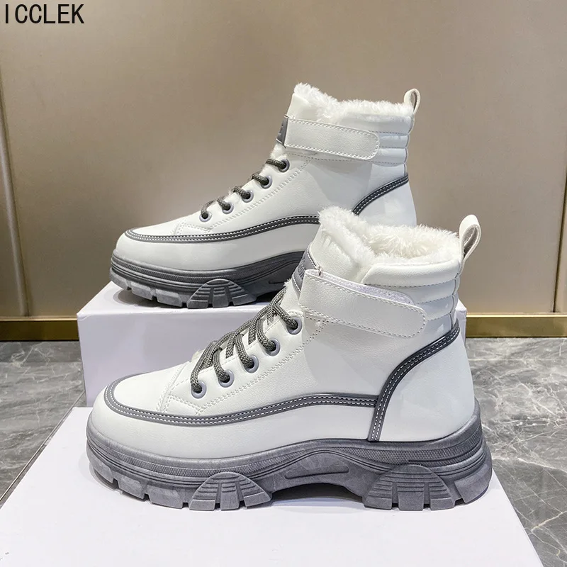 2021 Winter Velcro Women's Chunky Sneakers Keep Warm Platform Vulcanize Short Plus Fashion Lace Up Casual Non Slip Shoes Female
2021 Winter Velcro Women's Chunky Sneakers Keep Warm Platform Vulcanize Short Plus Fashion Lace Up Casual Non Slip Shoes Female