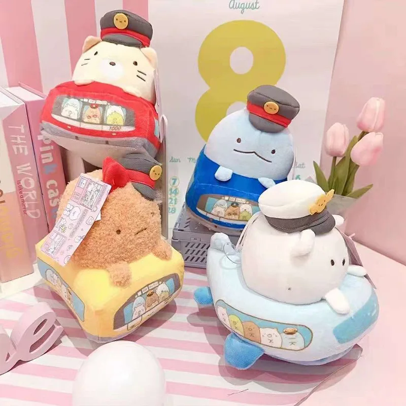 

4Pcs/Set Japan Anime San-X Corner Bio-Car Plush Doll Kawaii Car Plush Toys Gurashi Sumikko Plushie Doll Girls Birthday Gifts