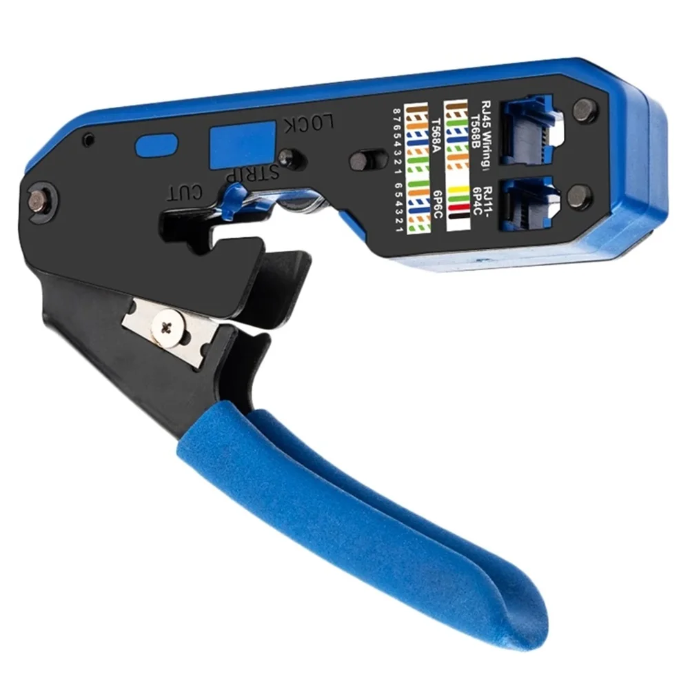 Network Cable Stripper Crimper Dual-use Plier Cutter For Cat6 Cat 5E Cat5 RJ12 RJ11 Rj45 Ethernet Cable Connector Modular Plug
Network Cable Stripper Crimper Dual-use Plier Cutter For Cat6 Cat 5E Cat5 RJ12 RJ11 Rj45 Ethernet Cable Connector Modular Plug