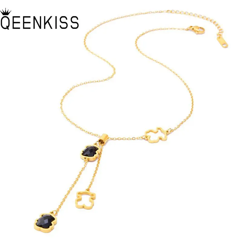 QEENKISS NC8168 Fine Jewelry Wholesale Fashion WomanGirl PartyBirthday Wedding Gift Bear Zircon Titanium StainlessSteel Necklace
QEENKISS NC8168 Fine Jewelry Wholesale Fashion WomanGirl PartyBirthday Wedding Gift Bear Zircon Titanium StainlessSteel Necklace