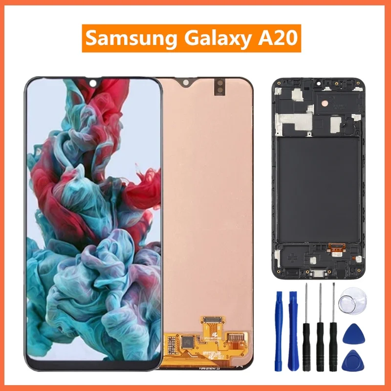 Super 6.4" OLED Screen For Samsung Galaxy A20 LCD Display Digitizer Replacement For A205 A205GN A205S Samsung Display Repair
Super 6.4" OLED Screen For Samsung Galaxy A20 LCD Display Digitizer Replacement For A205 A205GN A205S Samsung Display Repair
