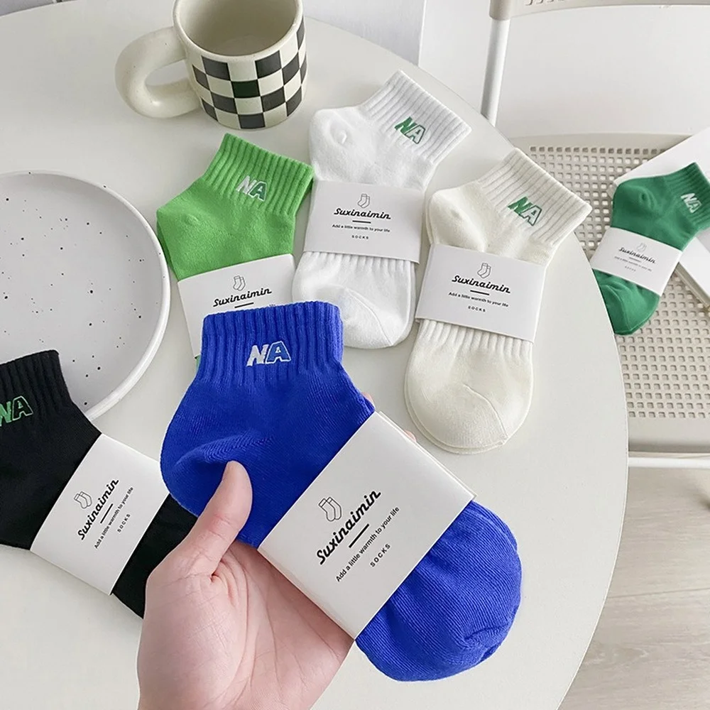 Ins Letter Socks Woman Korean Style Blue Girl Ankle Socks Spring Summer Cotton Short Stockings Solid Color Fashion Gyaru Socks
Ins Letter Socks Woman Korean Style Blue Girl Ankle Socks Spring Summer Cotton Short Stockings Solid Color Fashion Gyaru Socks