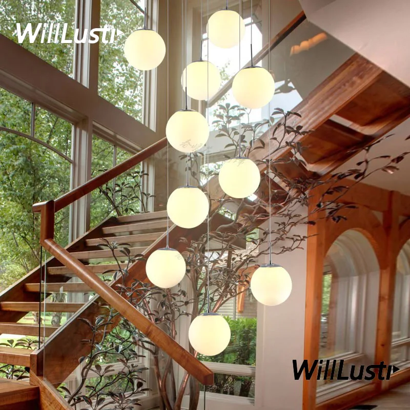 Creative Milk White Glass Pendant Light Modern Full Moon Suspension Lamp Villa Mall Hotel Hall Duplex Rotary Staircase Lighting
Creative Milk White Glass Pendant Light Modern Full Moon Suspension Lamp Villa Mall Hotel Hall Duplex Rotary Staircase Lighting