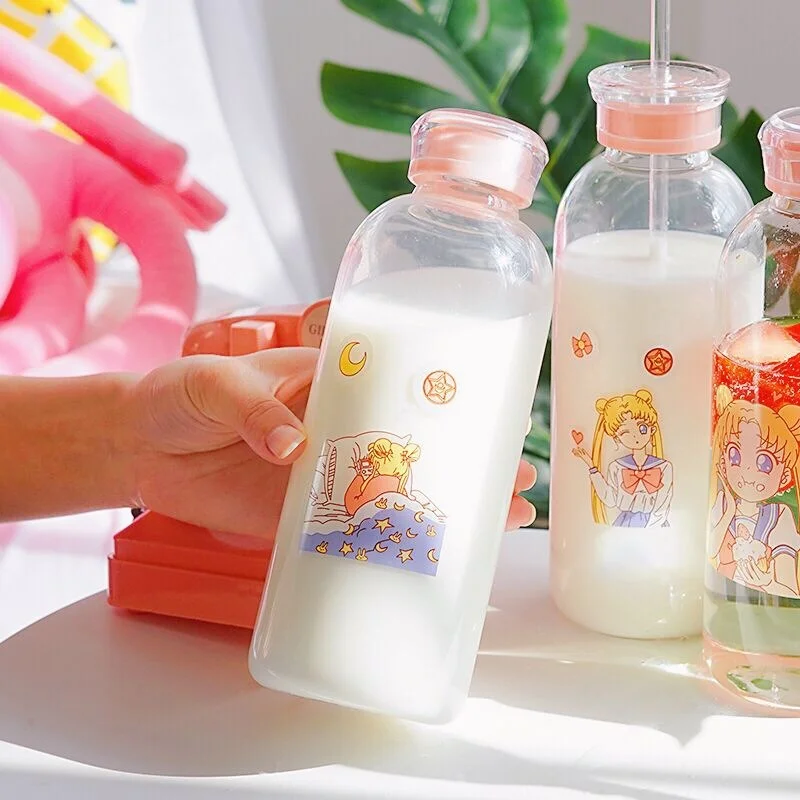 Sailor Moon Silicone Glass Bottles Kawaii Water Bottle Eco Friendly Glass with a Straw Glasses Cute Cups Waterbottle Me Bottle
Sailor Moon Silicone Glass Bottles Kawaii Water Bottle Eco Friendly Glass with a Straw Glasses Cute Cups Waterbottle Me Bottle