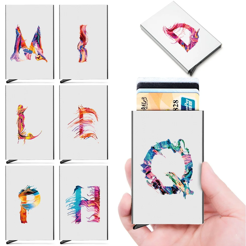 Men Credit Thin Aluminium Metal Card Holder 2023 ID Anti-theft Portable Paint Letter Printed Wallets Pocket Case Credit Card Box
Men Credit Thin Aluminium Metal Card Holder 2023 ID Anti-theft Portable Paint Letter Printed Wallets Pocket Case Credit Card Box