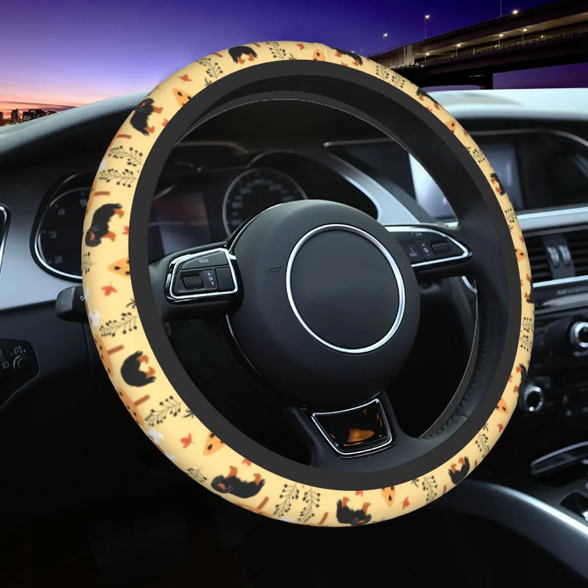 Cavalier King Charles Spaniel Steering Wheel Cover Pet Dog In Autumn Auto Car Steering Wheel Protector for Sedan Car Accessories 
Cavalier King Charles Spaniel Steering Wheel Cover Pet Dog In Autumn Auto Car Steering Wheel Protector for Sedan Car Accessories