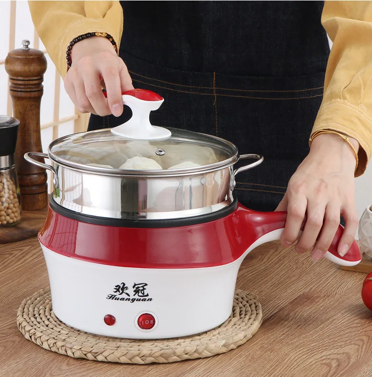 Multifunctional Electric Cooker Hot Pot Mini Non-stick Food Noodle Cooking Skillet Egg Steamer Soup Heater Pot Frying Pan
Multifunctional Electric Cooker Hot Pot Mini Non-stick Food Noodle Cooking Skillet Egg Steamer Soup Heater Pot Frying Pan