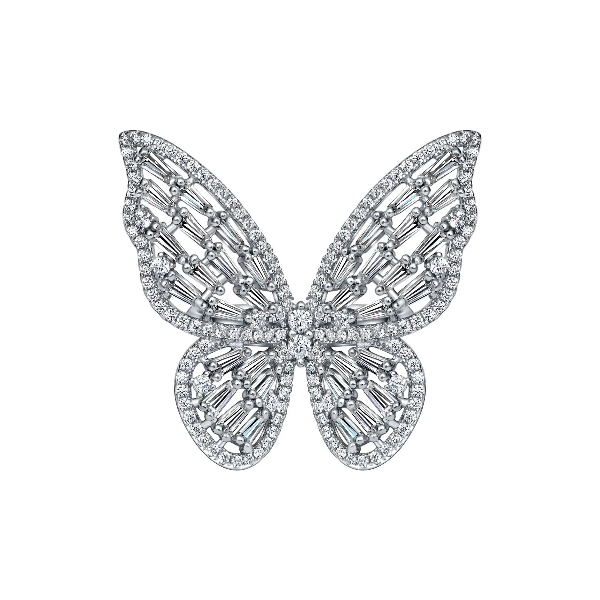 New s925 sterling silver butterfly ring with high carbon diamond closed ring fairy temperament
New s925 sterling silver butterfly ring with high carbon diamond closed ring fairy temperament