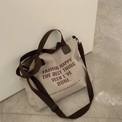 Canvas bag female alphabet new fashion tote bag student class versatile large capacity messenger bag
Canvas bag female alphabet new fashion tote bag student class versatile large capacity messenger bag