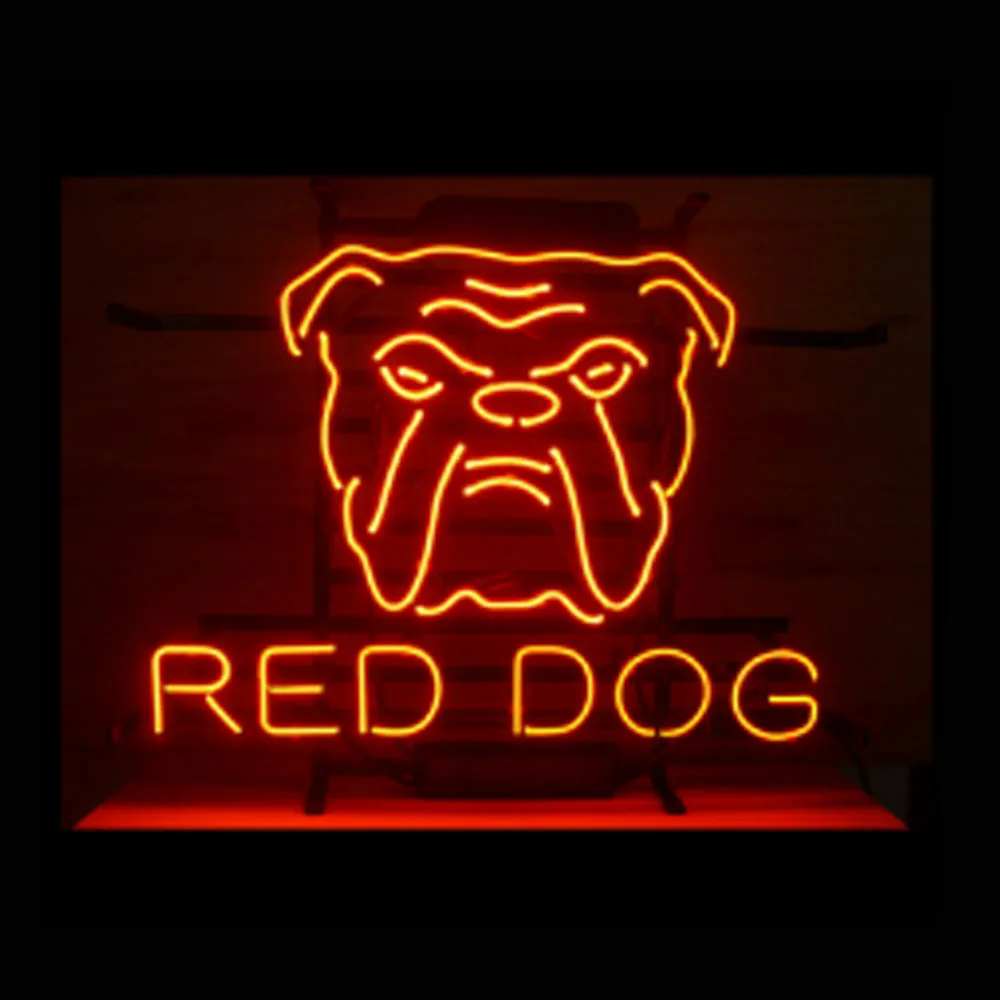 Red Dog Beer Custom Lamp Handmade Real Glass Tube Bar Store Advertise Room Wall Decor Display Neon Sign Light 19"X15"
Red Dog Beer Custom Lamp Handmade Real Glass Tube Bar Store Advertise Room Wall Decor Display Neon Sign Light 19"X15"