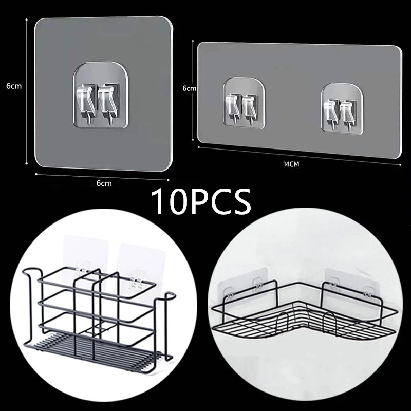 10PCS Transparent Hanging Shelf Hooks Wall Storage Rack Fixing Patch Strong Self-Adhesive Snap For Kitchen Bathroom Gadgets
10PCS Transparent Hanging Shelf Hooks Wall Storage Rack Fixing Patch Strong Self-Adhesive Snap For Kitchen Bathroom Gadgets