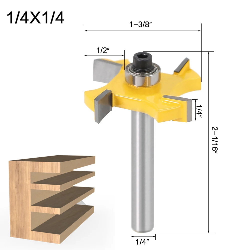 1pc 6mm 1/4Inch Shank T Type Bearings Wood Milling Cutter Industrial Grade Rabbeting Bit Router Bit For Wood Woodworking Tool
1pc 6mm 1/4Inch Shank T Type Bearings Wood Milling Cutter Industrial Grade Rabbeting Bit Router Bit For Wood Woodworking Tool