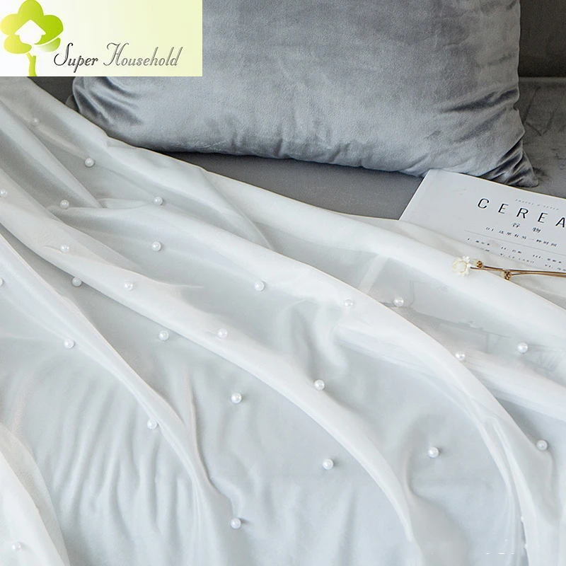Luxury Pearl Embroidey Pure White Tulle Curtains for Bedroom Romantic Sheer for Living Room Window Screen Kitchen
Luxury Pearl Embroidey Pure White Tulle Curtains for Bedroom Romantic Sheer for Living Room Window Screen Kitchen