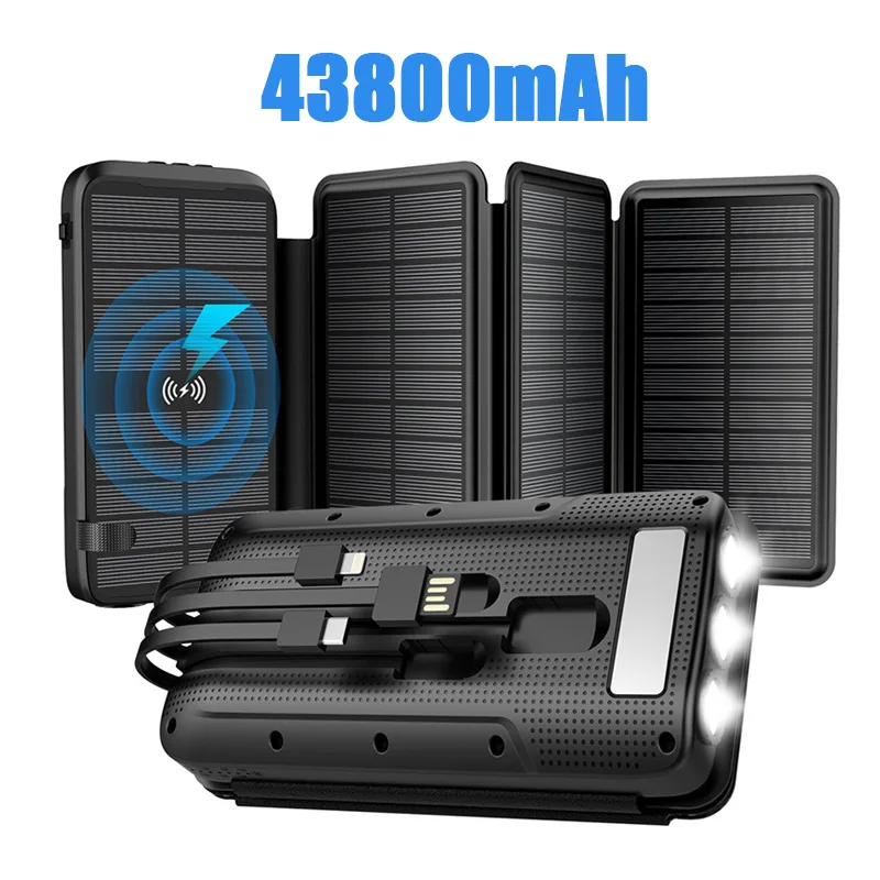 43800mAh Solar Power Bank For iPhone 12 Xiaomi Huawei Poverbank PD 20W Fast Charging Wireless Charger Powerbank With Flashlight
43800mAh Solar Power Bank For iPhone 12 Xiaomi Huawei Poverbank PD 20W Fast Charging Wireless Charger Powerbank With Flashlight