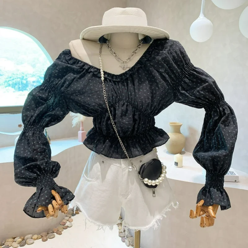 Vintage Blusas Mujer De Moda 2023 Slash Neck Off-shoulder Puff Long Sleeve Blouses Flower Print Pleated Age Reducing Shirts
Vintage Blusas Mujer De Moda 2023 Slash Neck Off-shoulder Puff Long Sleeve Blouses Flower Print Pleated Age Reducing Shirts