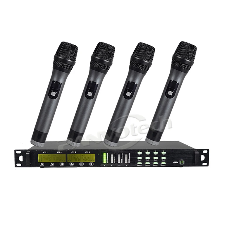 Panvotech professional uhf four channel wireless microphone with 4 handhelds system
Panvotech professional uhf four channel wireless microphone with 4 handhelds system