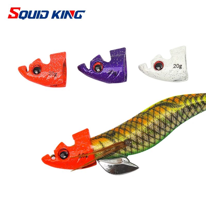 SQUID KING 10/15/20g Shrimp Lure Sinker Squid Jig Tip Run Weight Chin Sinker for Wood Shrimp Prawn Lures Baits Fishing Tacke
SQUID KING 10/15/20g Shrimp Lure Sinker Squid Jig Tip Run Weight Chin Sinker for Wood Shrimp Prawn Lures Baits Fishing Tacke