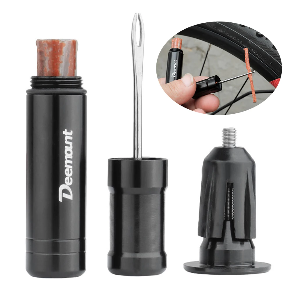 Handlebar End Type MTB Bike Tyre Puncture Service Tool Tubeless Bicycle Vacuum Tire Repair Drill Bit with Sealant Rubber Strip
Handlebar End Type MTB Bike Tyre Puncture Service Tool Tubeless Bicycle Vacuum Tire Repair Drill Bit with Sealant Rubber Strip