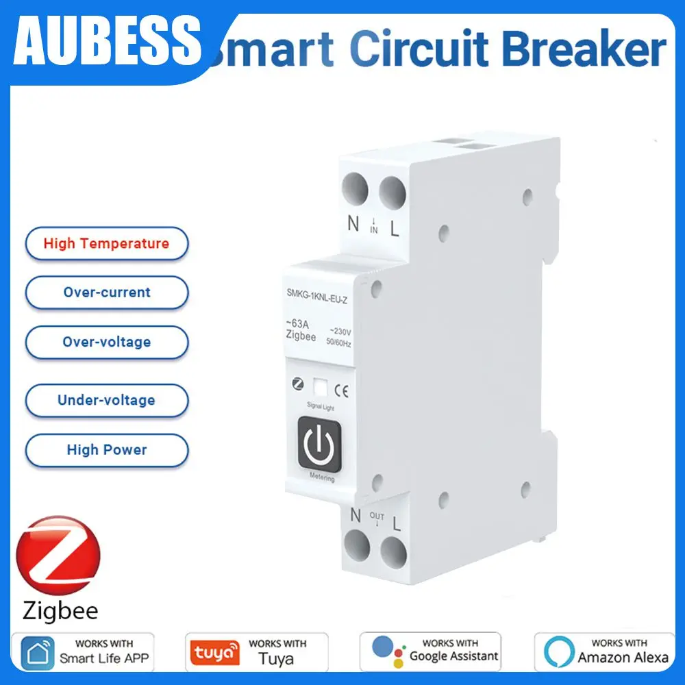 Alexa Google Home Zigbee 1p 63a Din Rail Smart Circuit Breaker With Metering Tuya Remote Control Switch Home Automation
Alexa Google Home Zigbee 1p 63a Din Rail Smart Circuit Breaker With Metering Tuya Remote Control Switch Home Automation