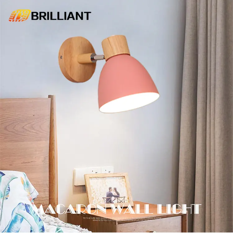 Wooden Nordic Wall Lamp Modern Wall Sconce For Bedroom Living Room Home Lighting Decorate Macaroon 6 Color Steering Head E27
Wooden Nordic Wall Lamp Modern Wall Sconce For Bedroom Living Room Home Lighting Decorate Macaroon 6 Color Steering Head E27