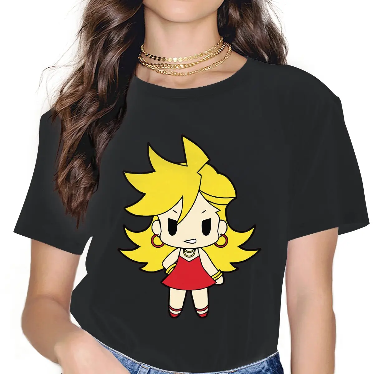 Panty Chibi Sweet Girls Women T-Shirt Panty And Stocking With Garterbelt 5XL Blusas Harajuku Casual Short Sleeve Tops
Panty Chibi Sweet Girls Women T-Shirt Panty And Stocking With Garterbelt 5XL Blusas Harajuku Casual Short Sleeve Tops