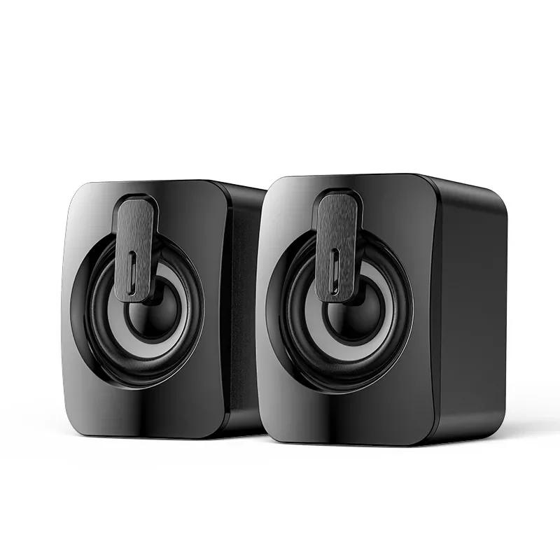 

1 Pairc 3.5mm USB Computer Speakers Wired 4D Bass Stereo Subwoofer Speaker For Laptop Smartphones Desktop MP4 Computer Players