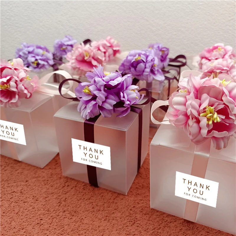 20/30/50pcs Thank You for Coming Clear Box Tiffany Blue Ribbon Purple Artificial Flower Matte PVC Boxes Wedding Pack of Dragees
20/30/50pcs Thank You for Coming Clear Box Tiffany Blue Ribbon Purple Artificial Flower Matte PVC Boxes Wedding Pack of Dragees