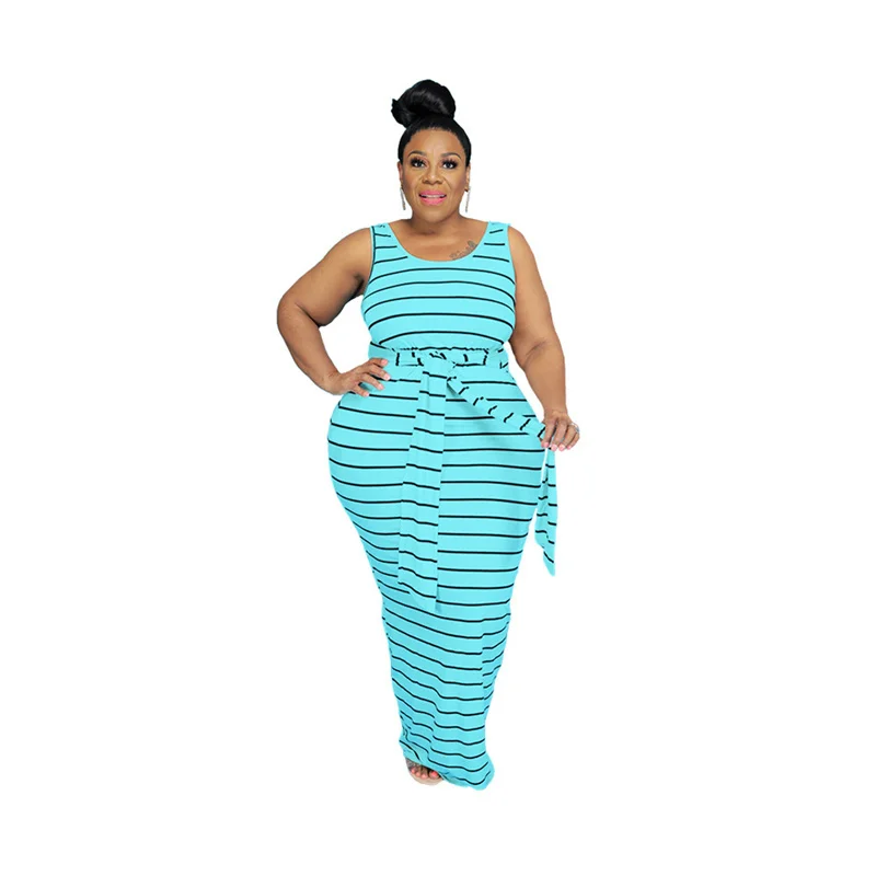 plus size Striped Dess Women Clothing Summer 2021 Wholesale Vest Elegant Casual Full Length Stretch Maxi Dresses Dropshipping
plus size Striped Dess Women Clothing Summer 2021 Wholesale Vest Elegant Casual Full Length Stretch Maxi Dresses Dropshipping