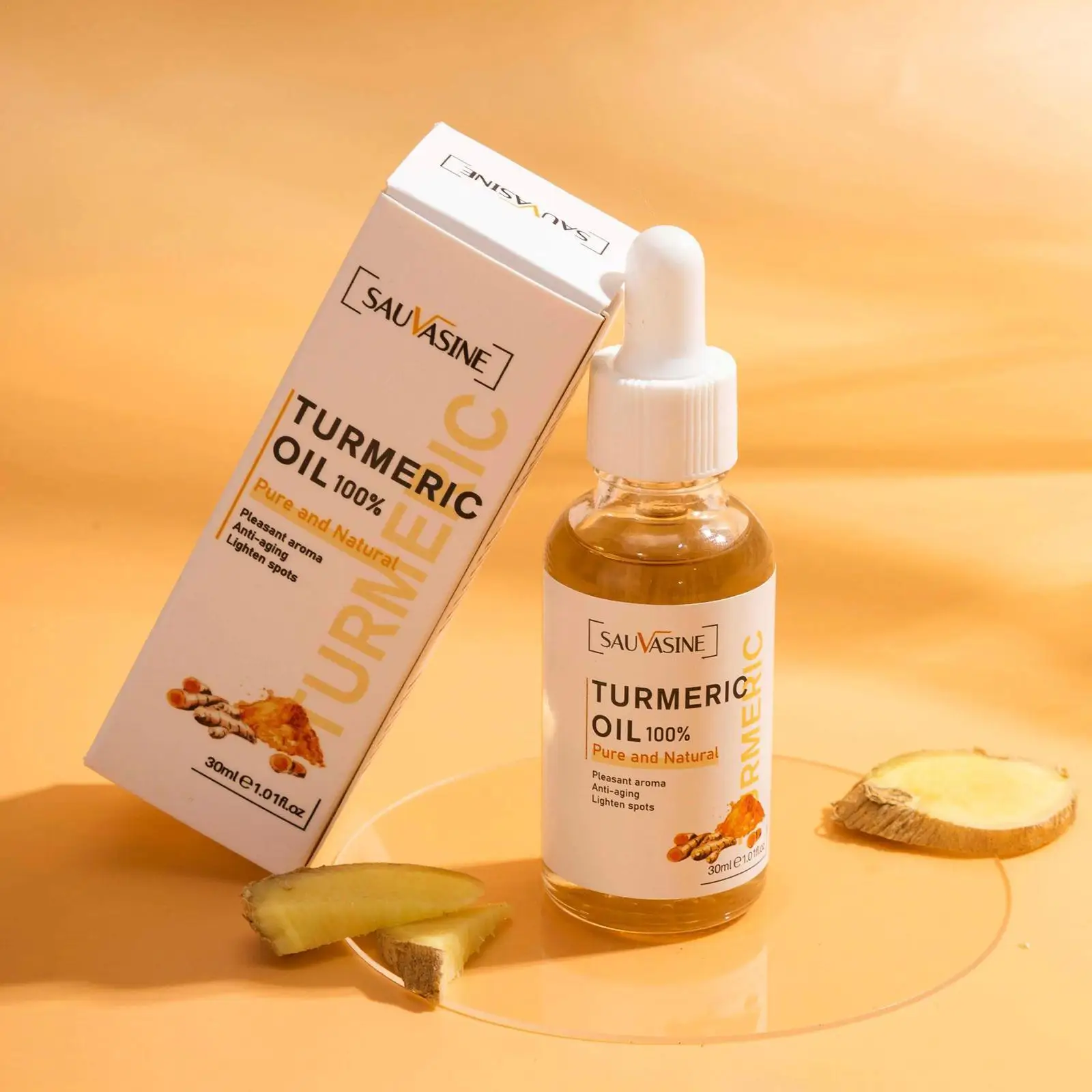 

30mL Turmeric Lemon Oil Skin Glow to Lightening Acne Dark Patches Acne Bright Skin Dark Spot Corrector Face Whitening Serum