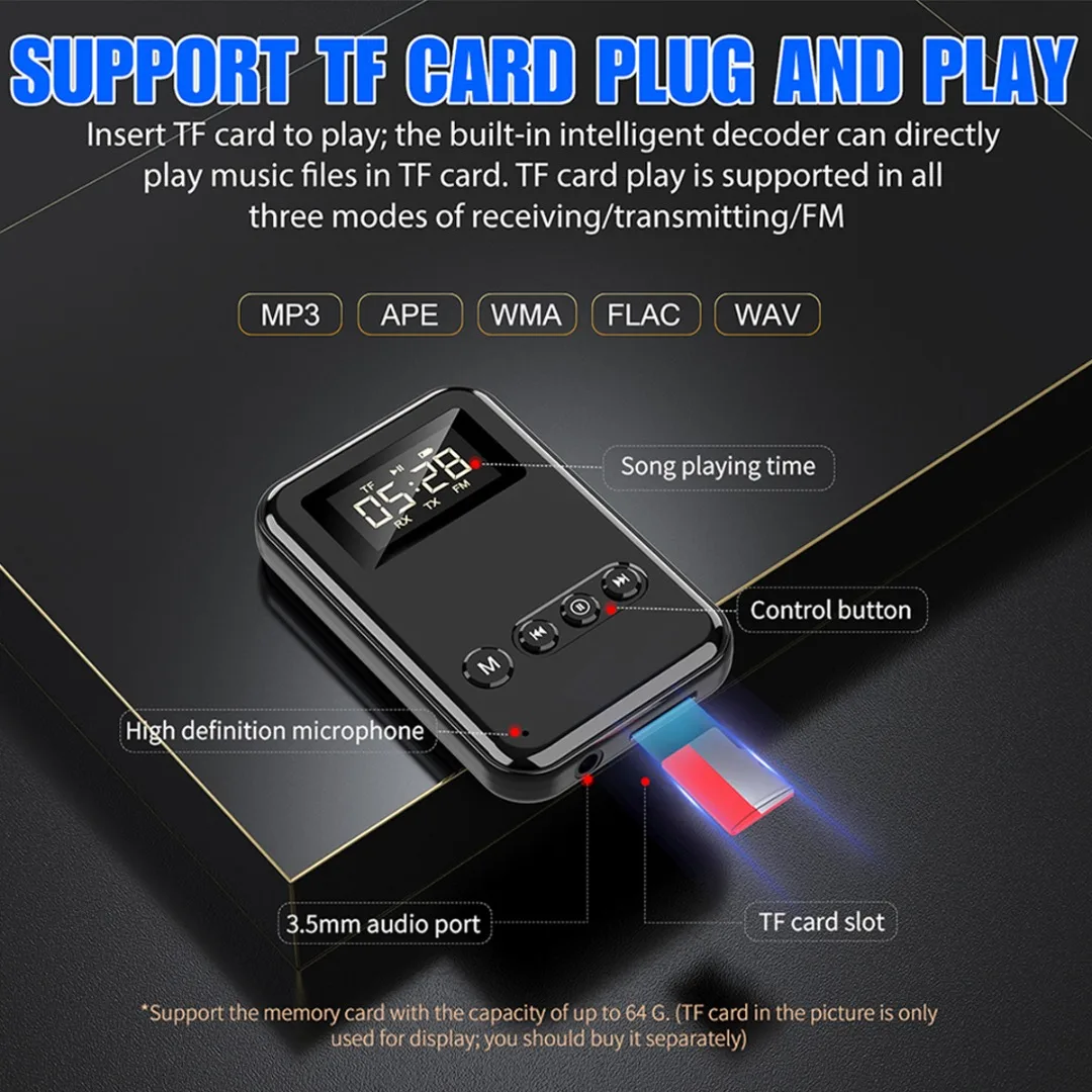 1pc USB Transmitter Receiver 2in1 Wireless 5.0 Audio 3.5mm Aux Car Adapter Built-in Microphone For Car Audio Desktop Computer
1pc USB Transmitter Receiver 2in1 Wireless 5.0 Audio 3.5mm Aux Car Adapter Built-in Microphone For Car Audio Desktop Computer