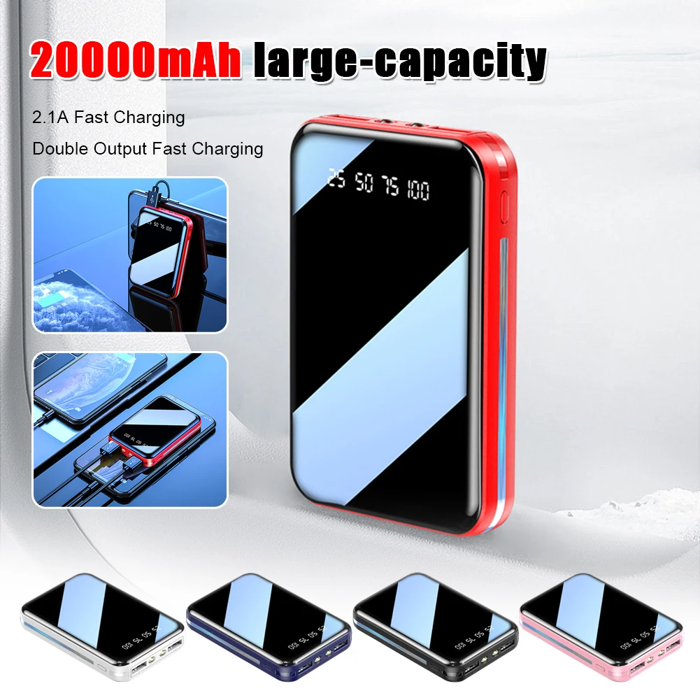 Portable Powerbank Dual USB 20000mAh Battery Mirror Screen LED Digital Display Mini Power Bank External Battery Pack Camping
Portable Powerbank Dual USB 20000mAh Battery Mirror Screen LED Digital Display Mini Power Bank External Battery Pack Camping