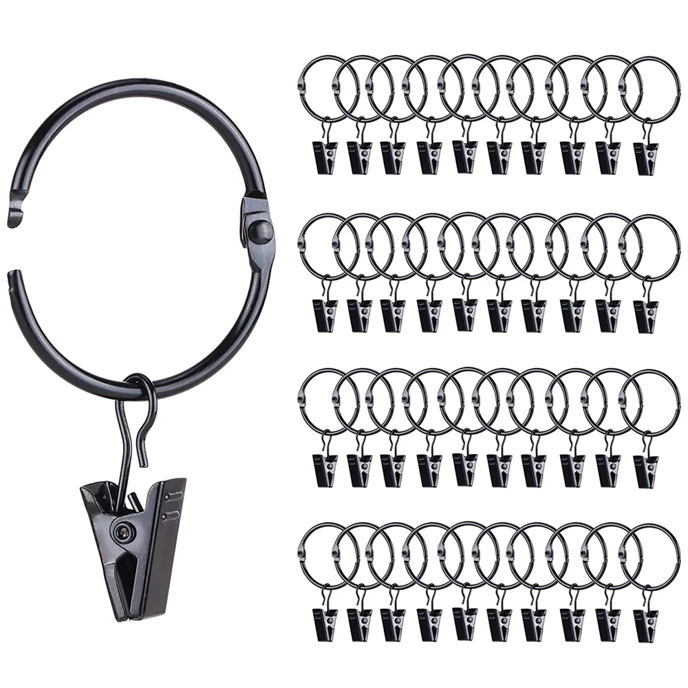 42 Pack Openable Curtain Rings with Clips, 1 Inch Interior Diameter, Heavy Duty Rustproof Decorative Vintage Drapery
42 Pack Openable Curtain Rings with Clips, 1 Inch Interior Diameter, Heavy Duty Rustproof Decorative Vintage Drapery