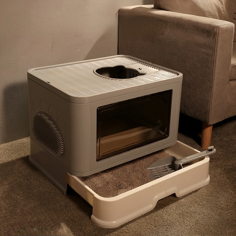 Pet Toilet For Cat Large Closed Sandbox Cat Drawer Type Splash-proof Cat Toilet Training Kit Folding Cat Supplies
Pet Toilet For Cat Large Closed Sandbox Cat Drawer Type Splash-proof Cat Toilet Training Kit Folding Cat Supplies