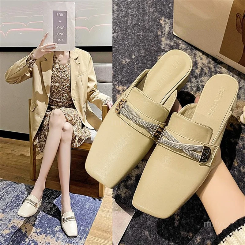 2022 Baotou Rhinestone Half Slippers Women's Korean Retro Square Toe Single Shoes Mid-Heel Mary Jane Outer Mules shoe for women
2022 Baotou Rhinestone Half Slippers Women's Korean Retro Square Toe Single Shoes Mid-Heel Mary Jane Outer Mules shoe for women