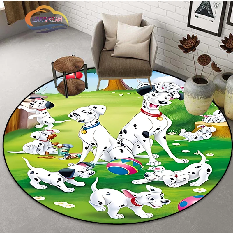 Cartoon dog101 Dalmatians Pongo and Perdita Round carpet Fashion carpet Computer chair area carpet Chair anti slip mat Pet mat
Cartoon dog101 Dalmatians Pongo and Perdita Round carpet Fashion carpet Computer chair area carpet Chair anti slip mat Pet mat