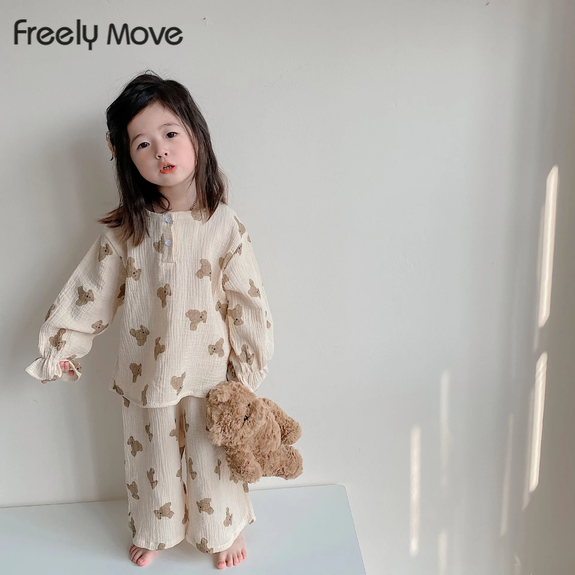 Freely Move Baby Kids Pajamas Sets Tops+Pants Long Sleeve Pijamas 2pcs Children Clothing Cotton Sleepwear Suit Girls Pajamas
Freely Move Baby Kids Pajamas Sets Tops+Pants Long Sleeve Pijamas 2pcs Children Clothing Cotton Sleepwear Suit Girls Pajamas