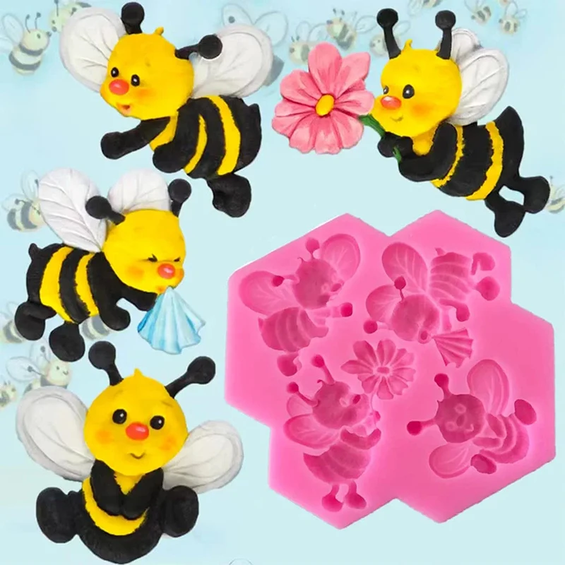 Bee Fondant Mold For Cake Decorating Cupcake Topper 3D Insect Keychain Jewelry Expoxy Resin Mould Home Ornaments Decor Craft
Bee Fondant Mold For Cake Decorating Cupcake Topper 3D Insect Keychain Jewelry Expoxy Resin Mould Home Ornaments Decor Craft